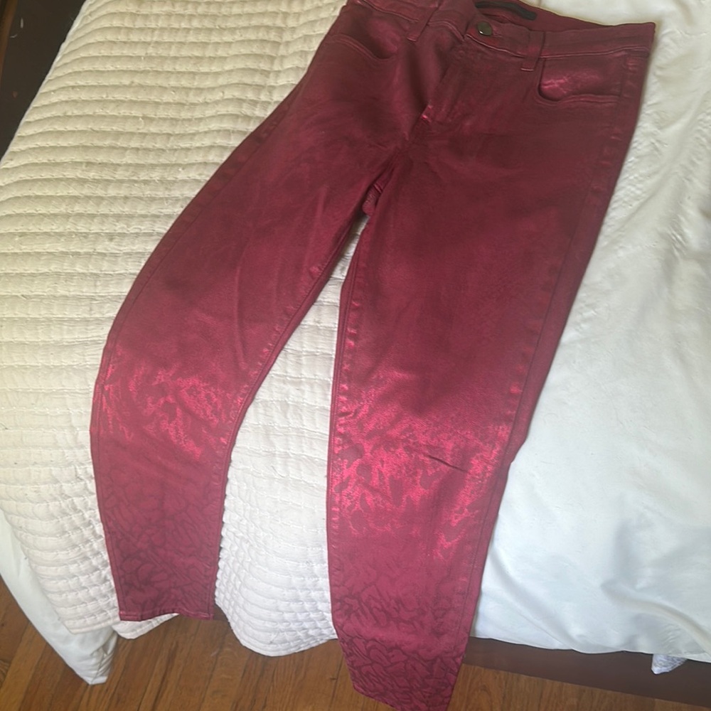 J Brand Women's Straight Leg Jeans - Red